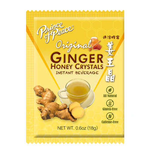 iWellFresh Ginger Honey Crystals - Authentic Ginger Tea Bags by Prince of Peace (Honey, Lemon, Matcha Flavors)