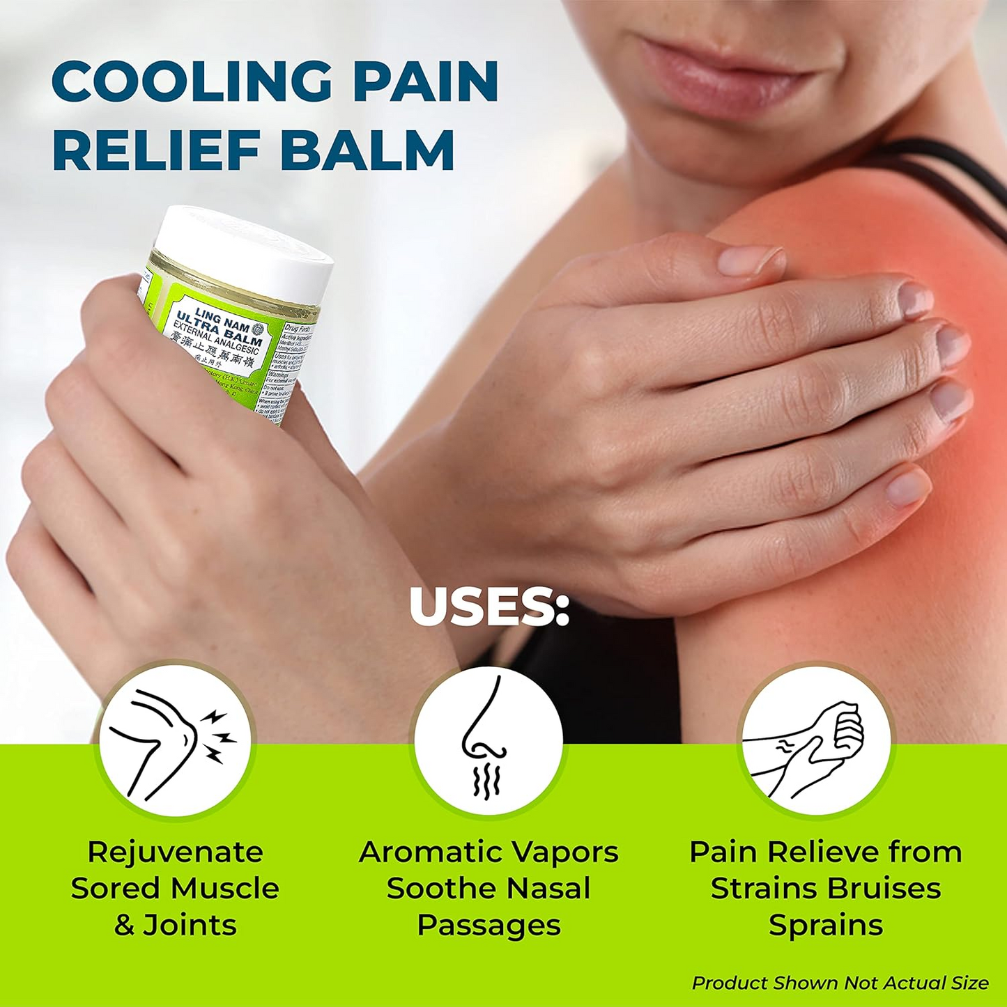 Ling Nam Ultra Balm – Natural Pain Relief Cream for Muscle Soreness, Backache & Arthritis | External Analgesic with Cooling Effect