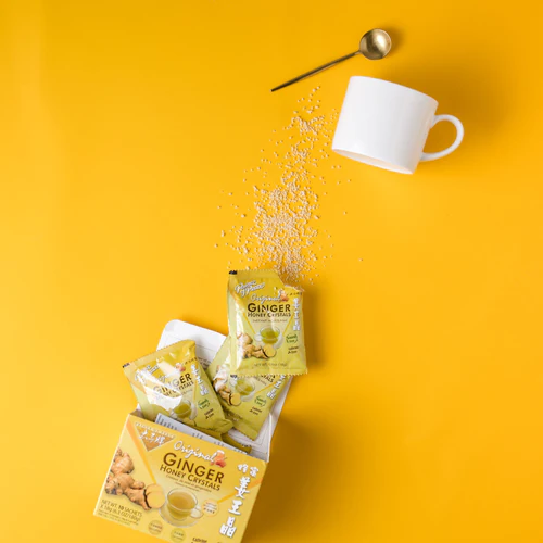 iWellFresh Ginger Honey Crystals - Authentic Ginger Tea Bags by Prince of Peace (Honey, Lemon, Matcha Flavors)