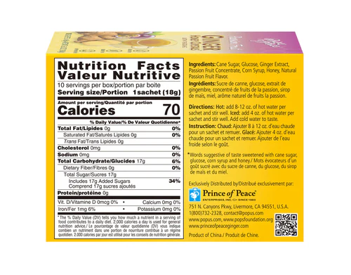 iWellFresh Plum Ginger Honey Crystals & Passion Fruit Tea – Caffeine-Free, Easy to Make, Pure & Tasty Flavors, No Caffeine Crystals Ginger