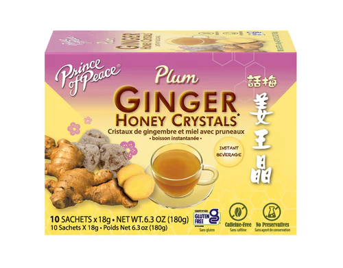 iWellFresh Plum Ginger Honey Crystals & Passion Fruit Tea – Caffeine-Free, Easy to Make, Pure & Tasty Flavors, No Caffeine Crystals Ginger