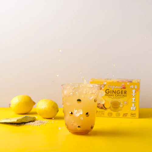 iWellFresh Ginger Honey Crystals - Authentic Ginger Tea Bags by Prince of Peace (Honey, Lemon, Matcha Flavors)
