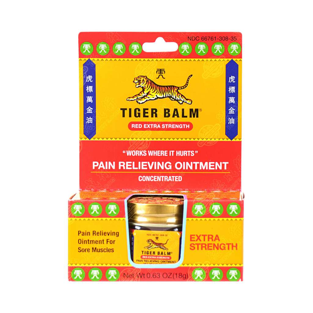 TIGER BALM Red Extra Strength Pain Relieving Ointment (for sore muscles) 18g